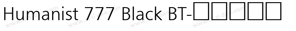Humanist 777 Black BT字体转换